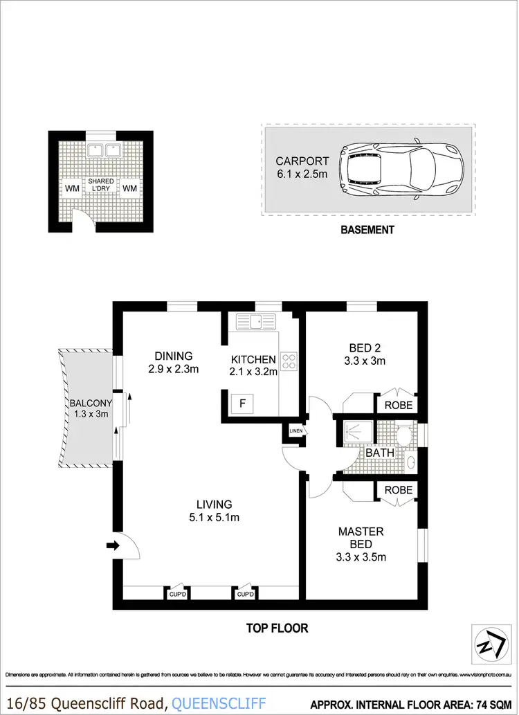 Floorplan of Homely apartment listing, 16/85-87 Queenscliff Road, Queenscliff NSW 2096