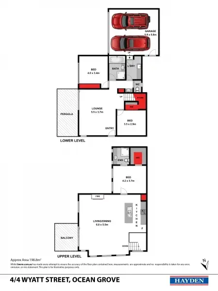 Floorplan of Homely house listing, 4/4 Wyatt Street, Ocean Grove VIC 3226