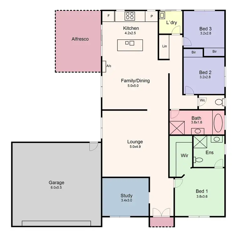 Floorplan of Homely house listing, 5 Frow Court, Canadian VIC 3350