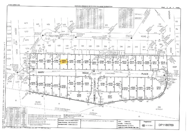 Floorplan of Homely land listing, 20 Mary Wade Place, Carnes Hill NSW 2171