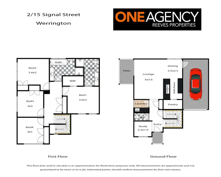 Floorplan of Homely semi-detached listing, 1/15 Signal Street, Werrington NSW 2747