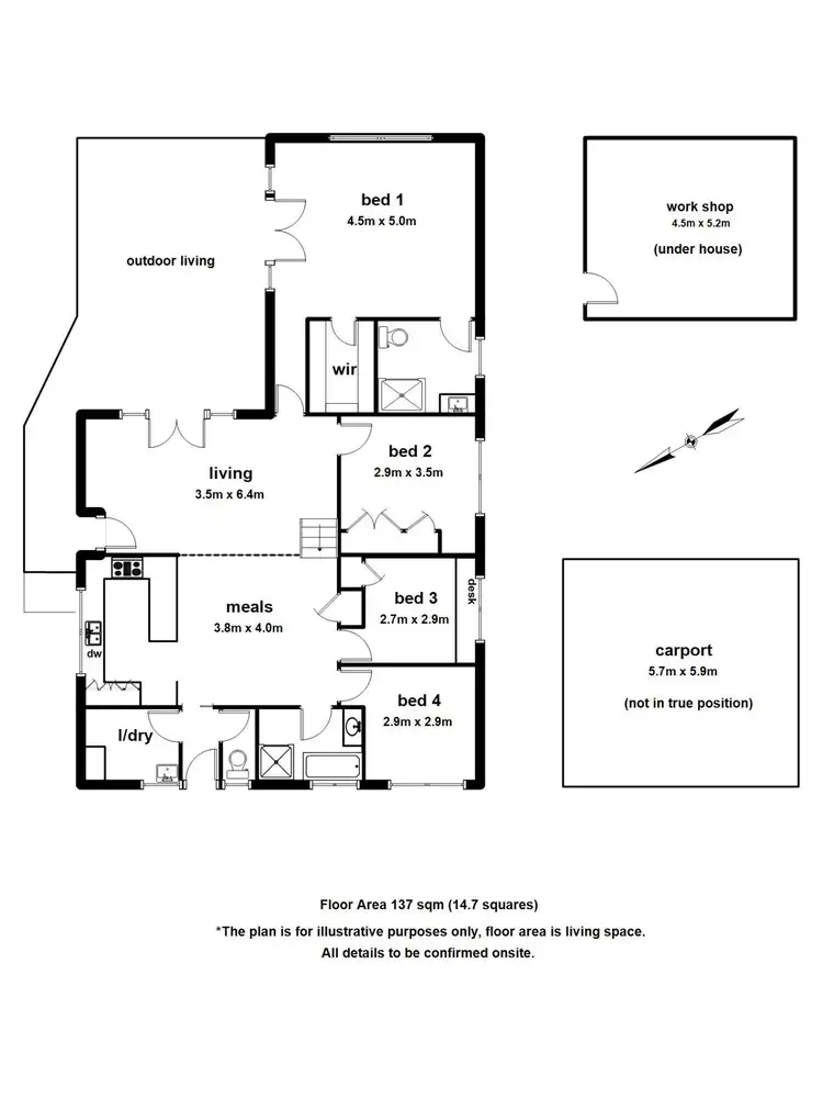 Floorplan of Homely house listing, 5 Oakland Avenue, Upwey VIC 3158