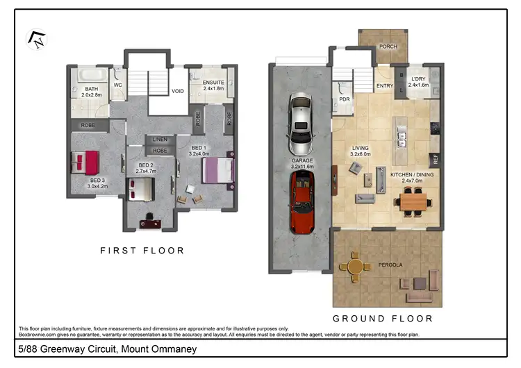 Floorplan of Homely townhouse listing, 5/88 Greenway Circuit, Mount Ommaney QLD 4074
