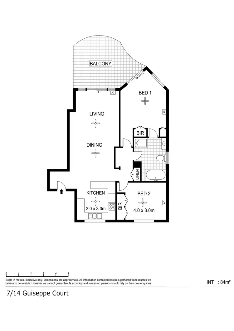 Floorplan of Homely apartment listing, 7/4 Giuseppe Court, Coconut Grove NT 810