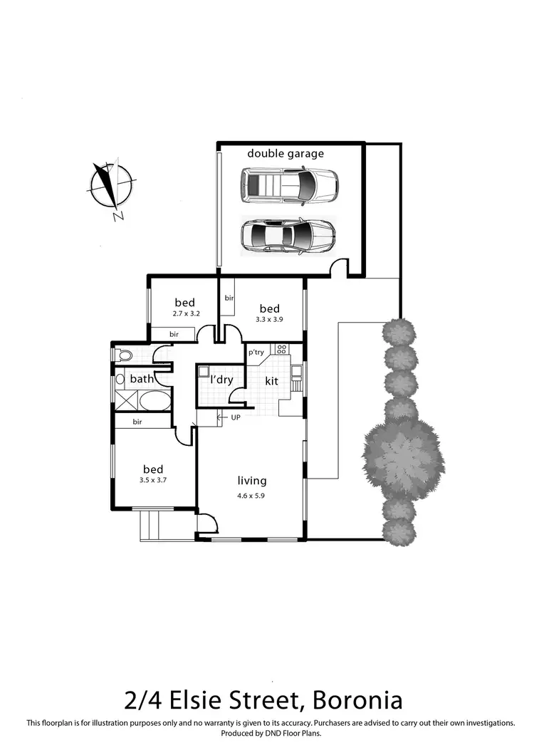 Floorplan of Homely unit listing, 2/4 Elsie Street, Boronia VIC 3155