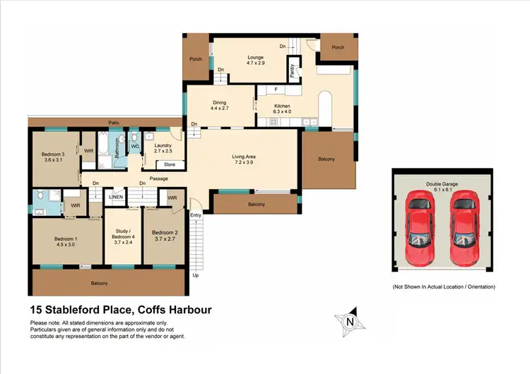 Floorplan of Homely house listing, 15 Stableford Place, Coffs Harbour NSW 2450