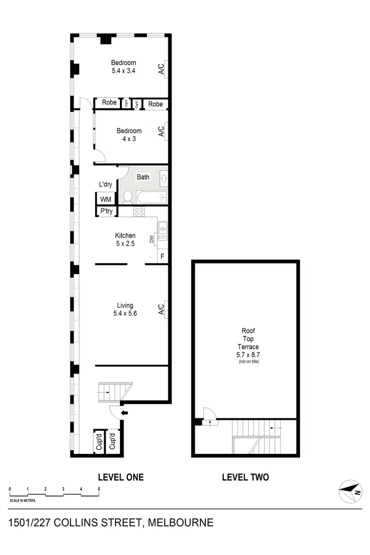 Floorplan of Homely apartment listing, 1501/227 Collins Street, Melbourne (CBD) VIC 3000