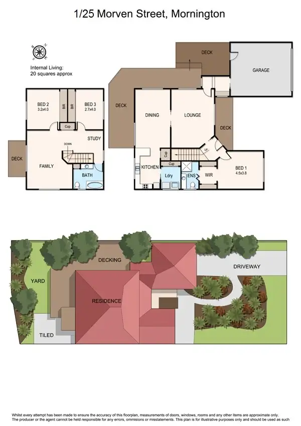 Floorplan of Homely house listing, 1/25 Morven Street, Mornington VIC 3931
