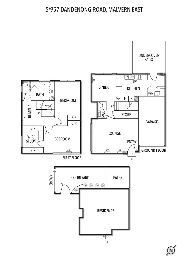 Floorplan of Homely townhouse listing, 5/957 Dandenong Road, Malvern East VIC 3145
