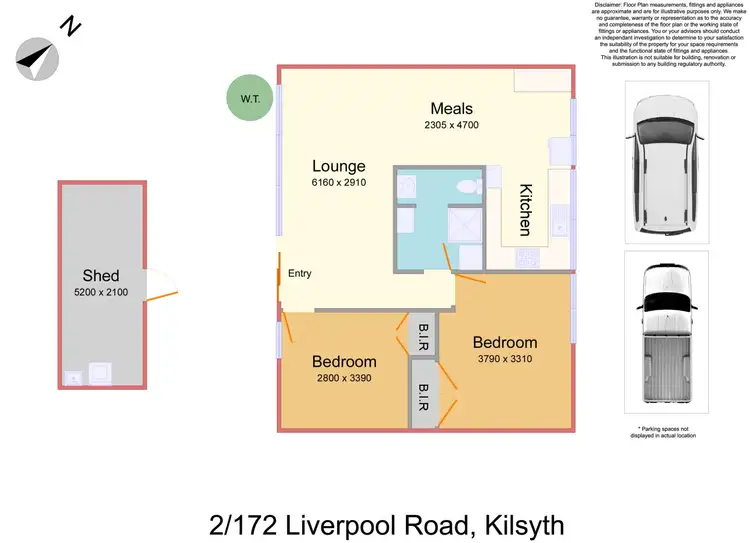 Floorplan of Homely unit listing, 2/172 Liverpool Road, Kilsyth VIC 3137