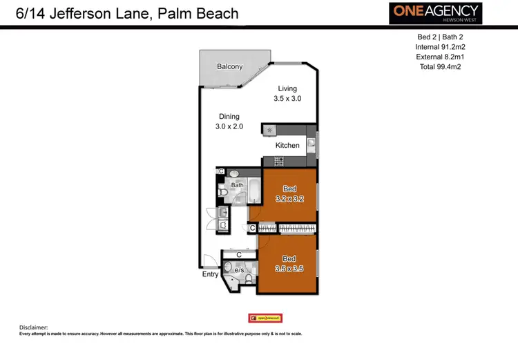 Floorplan of Homely unit listing, 6/14 Jefferson Lane, Palm Beach QLD 4221