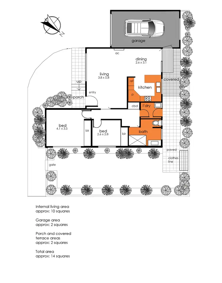 Floorplan of Homely unit listing, 1/1170 Frankston-Flinders Road, Somerville VIC 3912