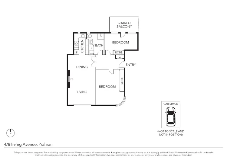 Floorplan of Homely apartment listing, 4/8 Irving Avenue, Prahran VIC 3181