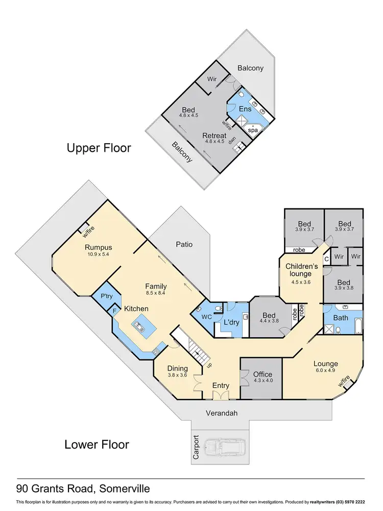 Floorplan of Homely rural property listing, 90 Grant Road, Somerville VIC 3912