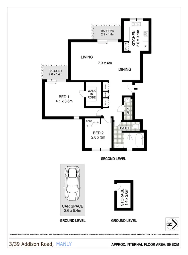 Floorplan of Homely apartment listing, 3/39 Addison Road, Manly NSW 2095