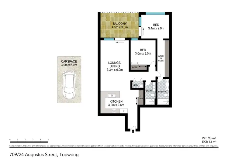 Floorplan of Homely unit listing, 709/24 Augustus Street, Toowong QLD 4066