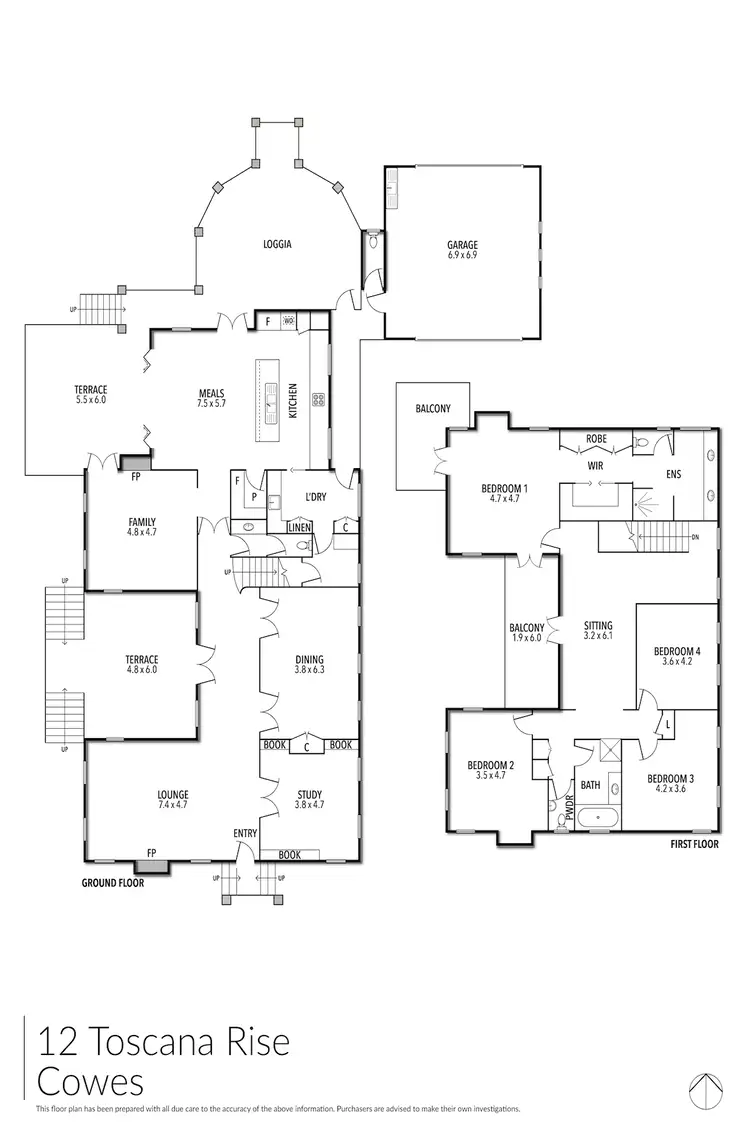 Floorplan of Homely house listing, 12 Toscana Rise, Cowes VIC 3922
