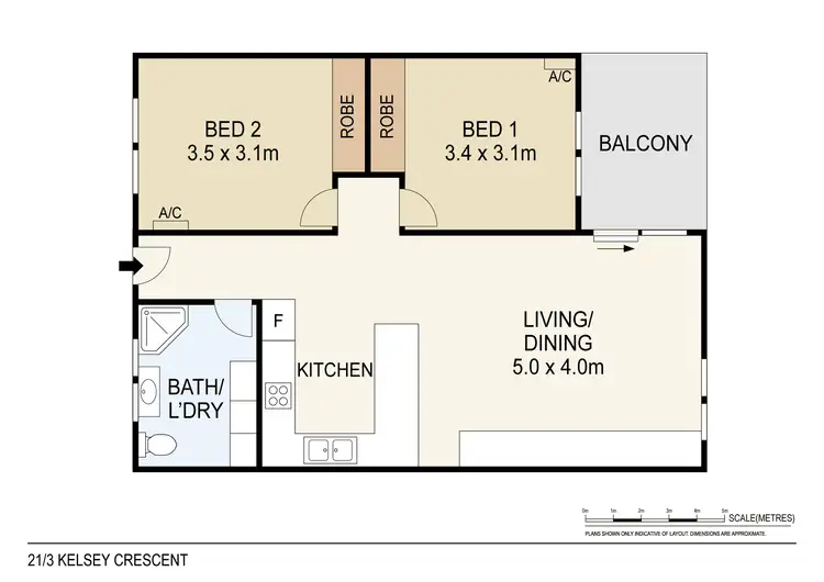 Floorplan of Homely unit listing, 21/3 Kelsey Crescent, Millner NT 810