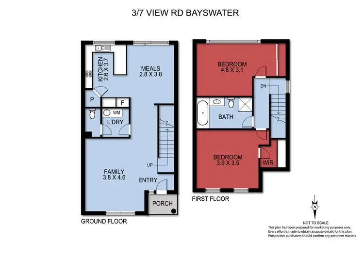 Floorplan of Homely townhouse listing, 3/7 View Road, Bayswater VIC 3153