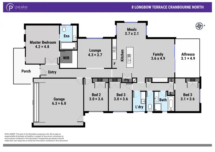 Floorplan of Homely house listing, 8 Longbow Terrace, Cranbourne North VIC 3977