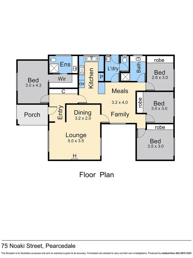 Floorplan of Homely rural property listing, 75 Noaki Street, Pearcedale VIC 3912