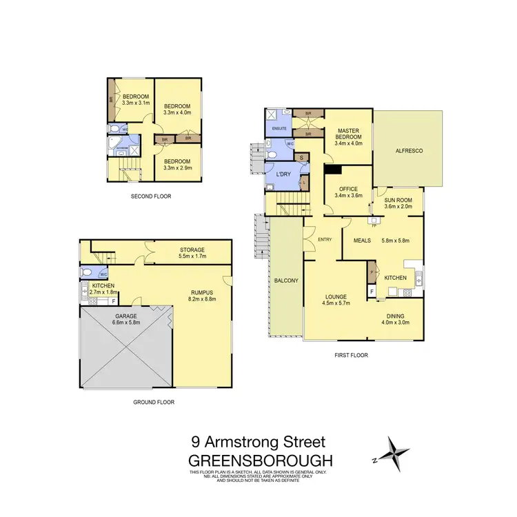 Floorplan of Homely house listing, 9 Armstrong Street, Greensborough VIC 3088