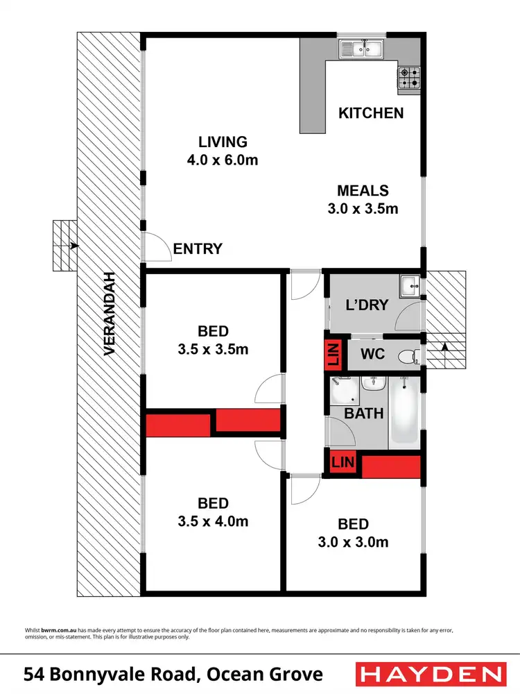 Floorplan of Homely house listing, 54 Bonnyvale Road, Ocean Grove VIC 3226
