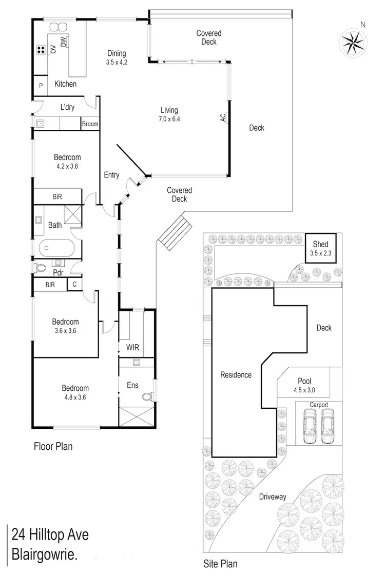 Floorplan of Homely house listing, 24 Hilltop Avenue, Blairgowrie VIC 3942