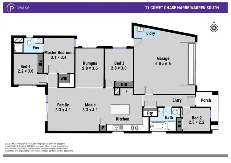 Floorplan of Homely house listing, 11 Comet Chase, Narre Warren South VIC 3805