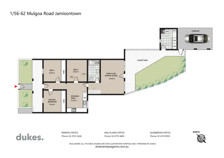 Floorplan of Homely villa listing, 1/56-62 Mulgoa Road, Jamisontown NSW 2750