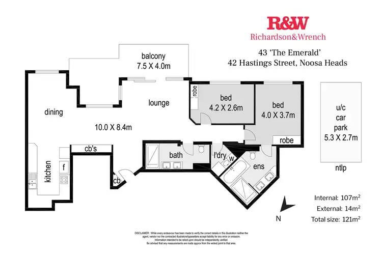 Floorplan of Homely apartment listing, 43/42 Hastings Street, Noosa Heads QLD 4567