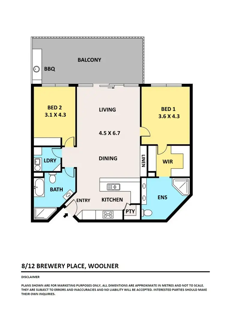 Floorplan of Homely unit listing, 8/12 Brewery Place, Woolner NT 820