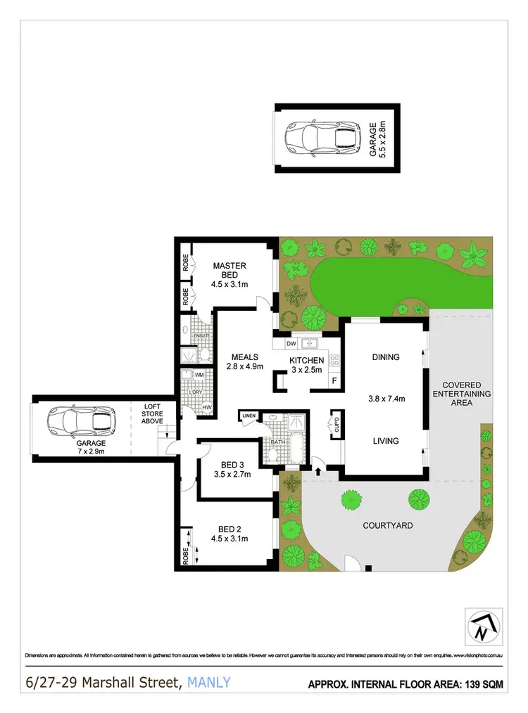 Floorplan of Homely apartment listing, 6/27-29 Marshall Street, Manly NSW 2095
