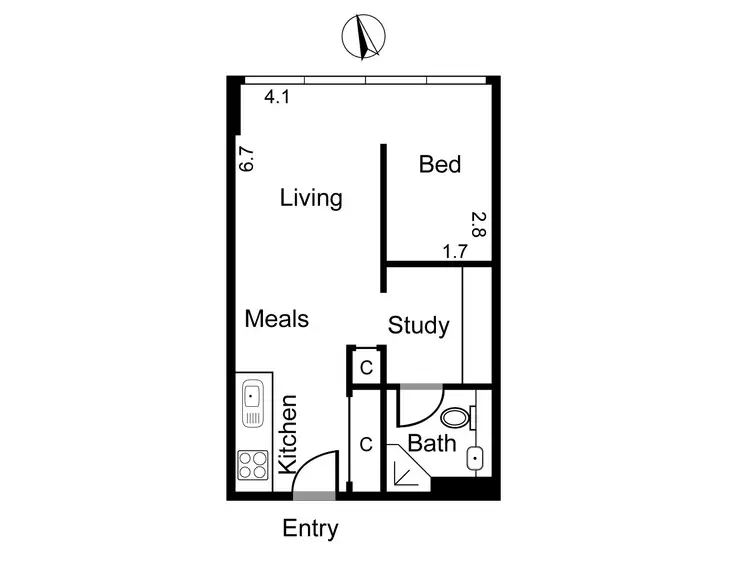 Floorplan of Homely apartment listing, 2910/570 Lygon Street, Carlton VIC 3053