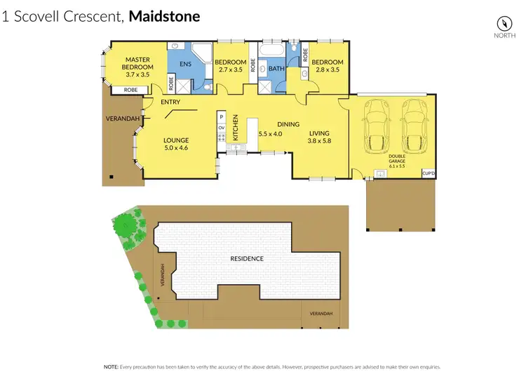 Floorplan of Homely house listing, 1 Scovell Crescent, Maidstone VIC 3012