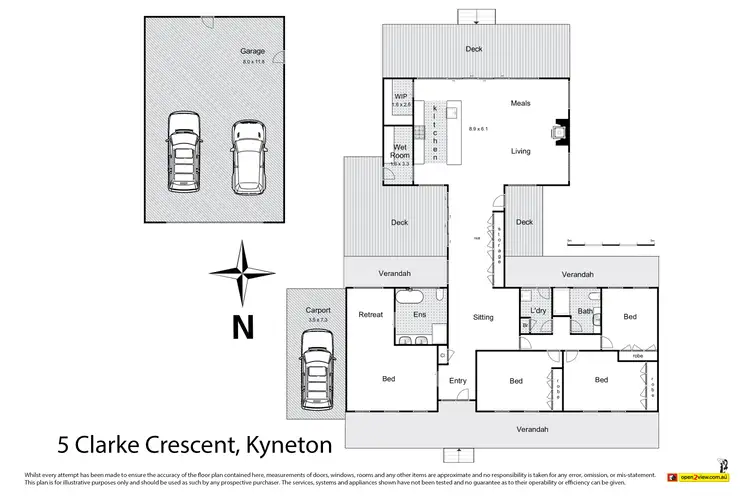 Floorplan of Homely house listing, 5 Clarke Crescent, Kyneton VIC 3444