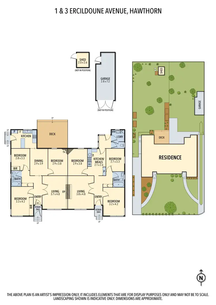 Floorplan of Homely house listing, 1 & 3 Ercildoune Avenue, Hawthorn VIC 3122