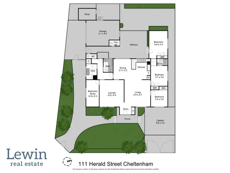 Floorplan of Homely house listing, 111 Herald Street, Cheltenham VIC 3192