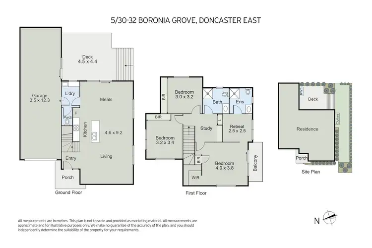 Floorplan of Homely townhouse listing, 3/30-32 Boronia Grove, Doncaster East VIC 3109