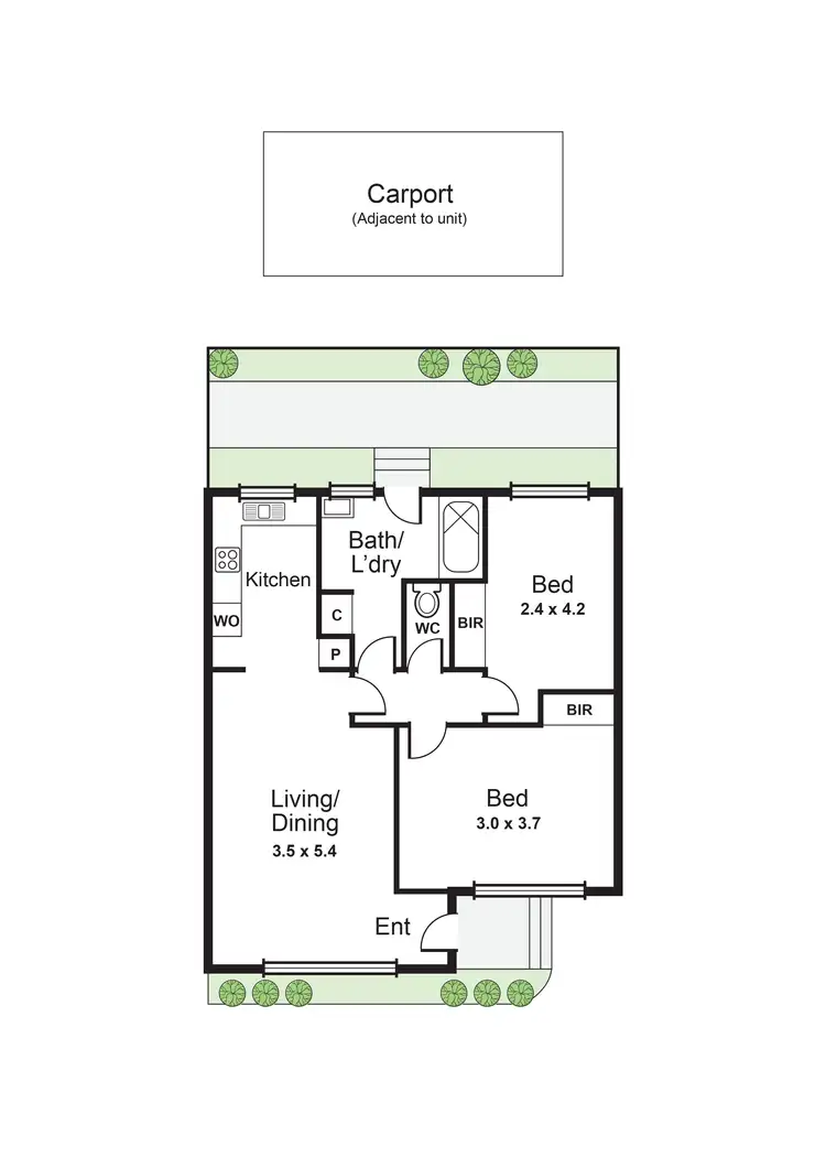 Floorplan of Homely unit listing, 9/35 Flinders Street, Mentone VIC 3194