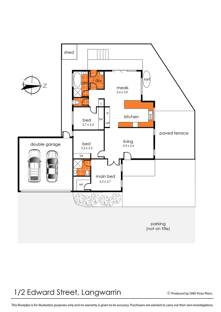 Floorplan of Homely unit listing, 1/2 Edward Street, Langwarrin VIC 3910