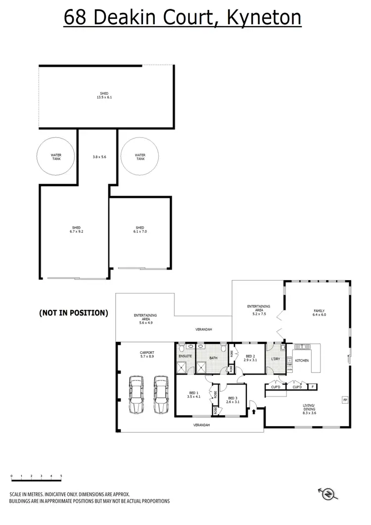 Floorplan of Homely rural property listing, 68 Deakin Court, Kyneton VIC 3444