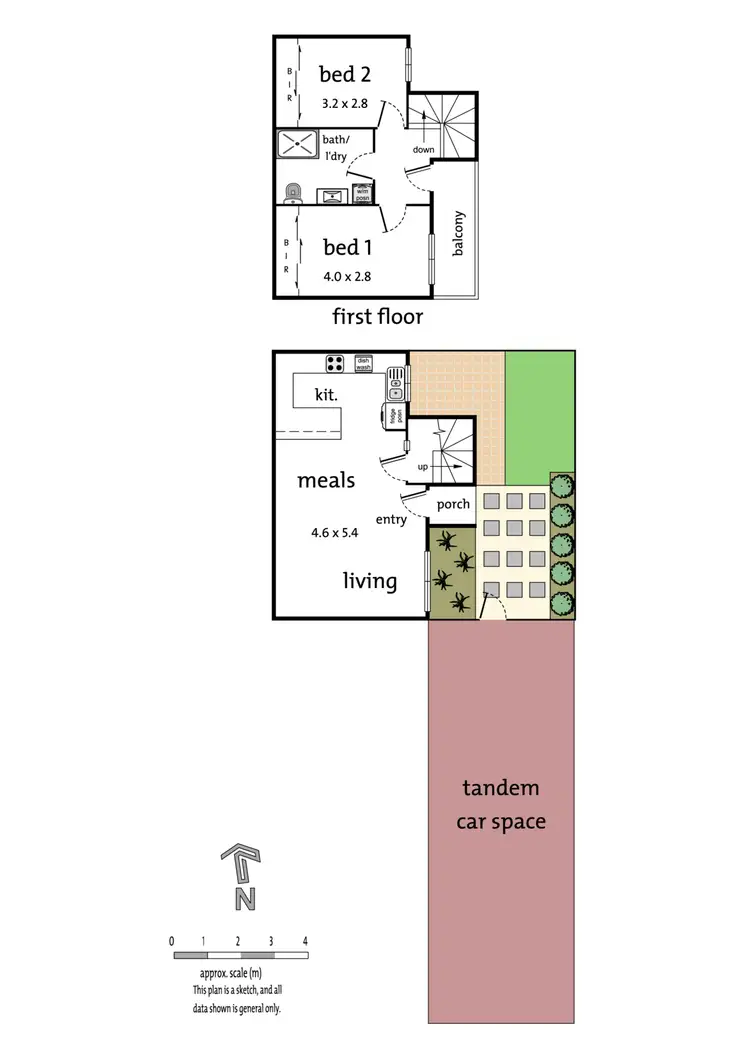Floorplan of Homely townhouse listing, 3/177 Kent Street, Richmond VIC 3121