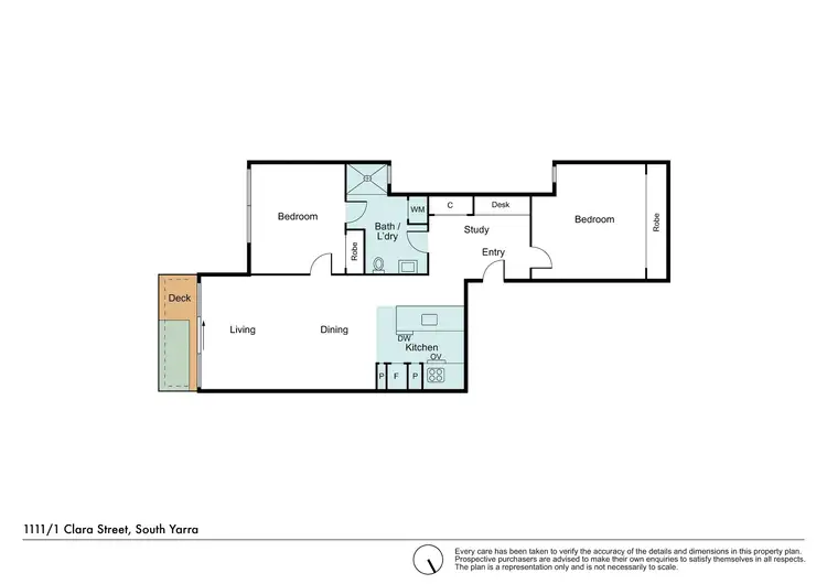 Floorplan of Homely apartment listing, 1111/1 Clara Street, South Yarra VIC 3141