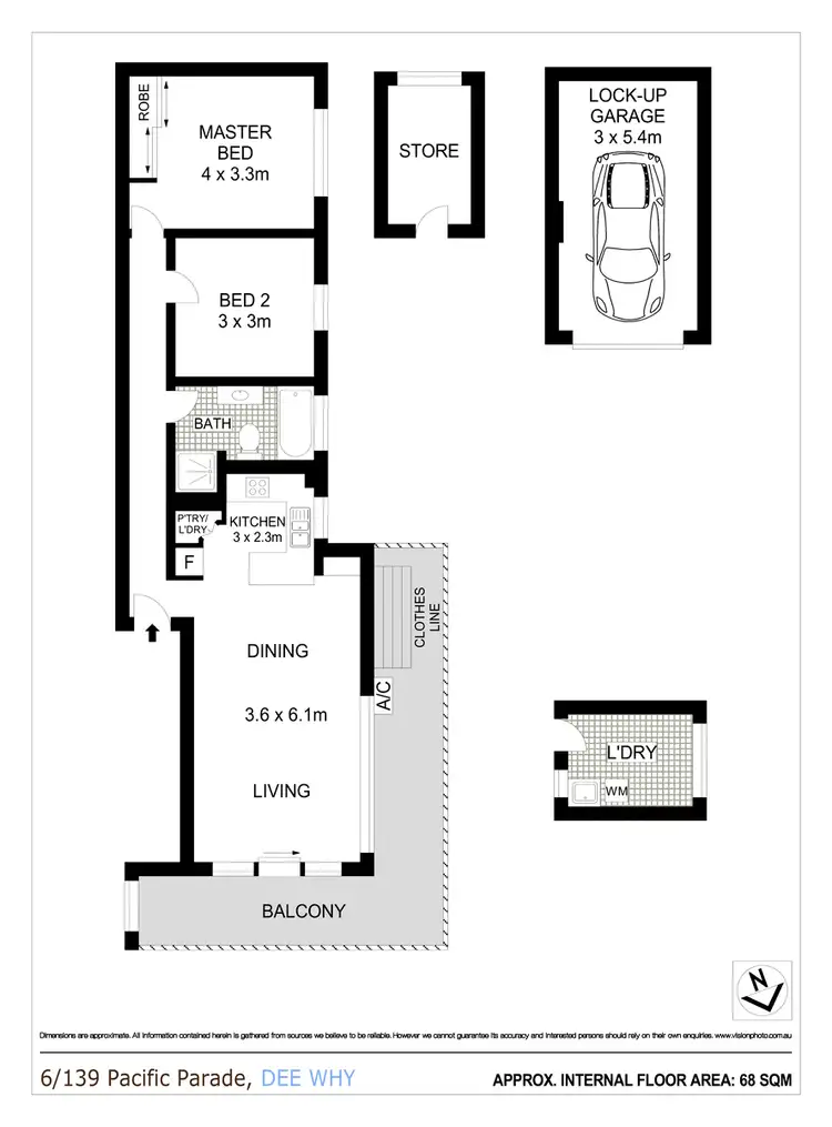 Floorplan of Homely apartment listing, 6/139 Pacific Parade, Dee Why NSW 2099