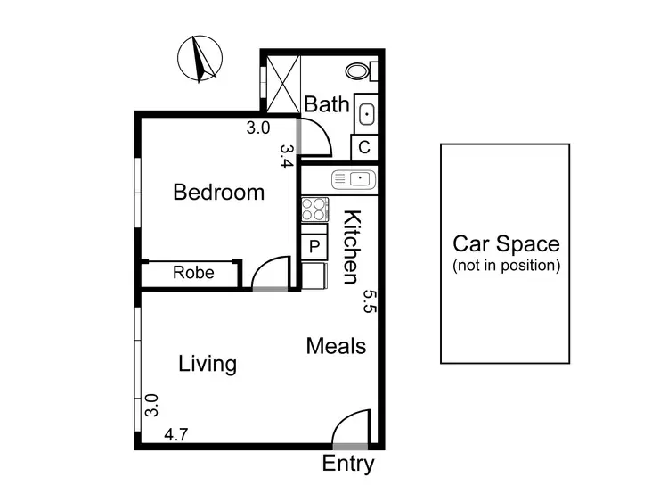 Floorplan of Homely apartment listing, 30/123 Victoria Street, Brunswick East VIC 3057