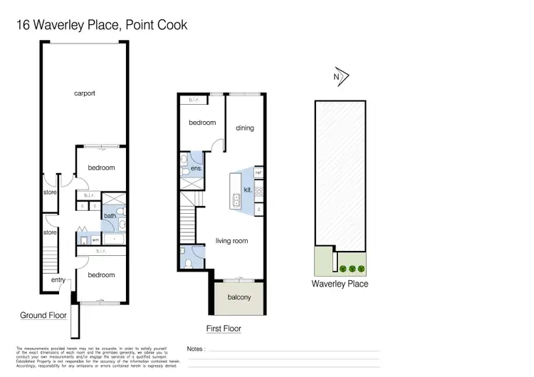 Floorplan of Homely townhouse listing, 16 Waverley Place, Point Cook VIC 3030
