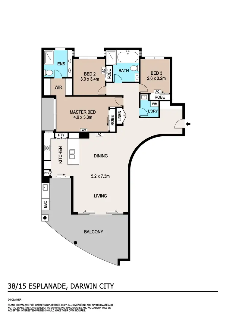 Floorplan of Homely apartment listing, 38/15 Esplanade, Darwin City NT 800