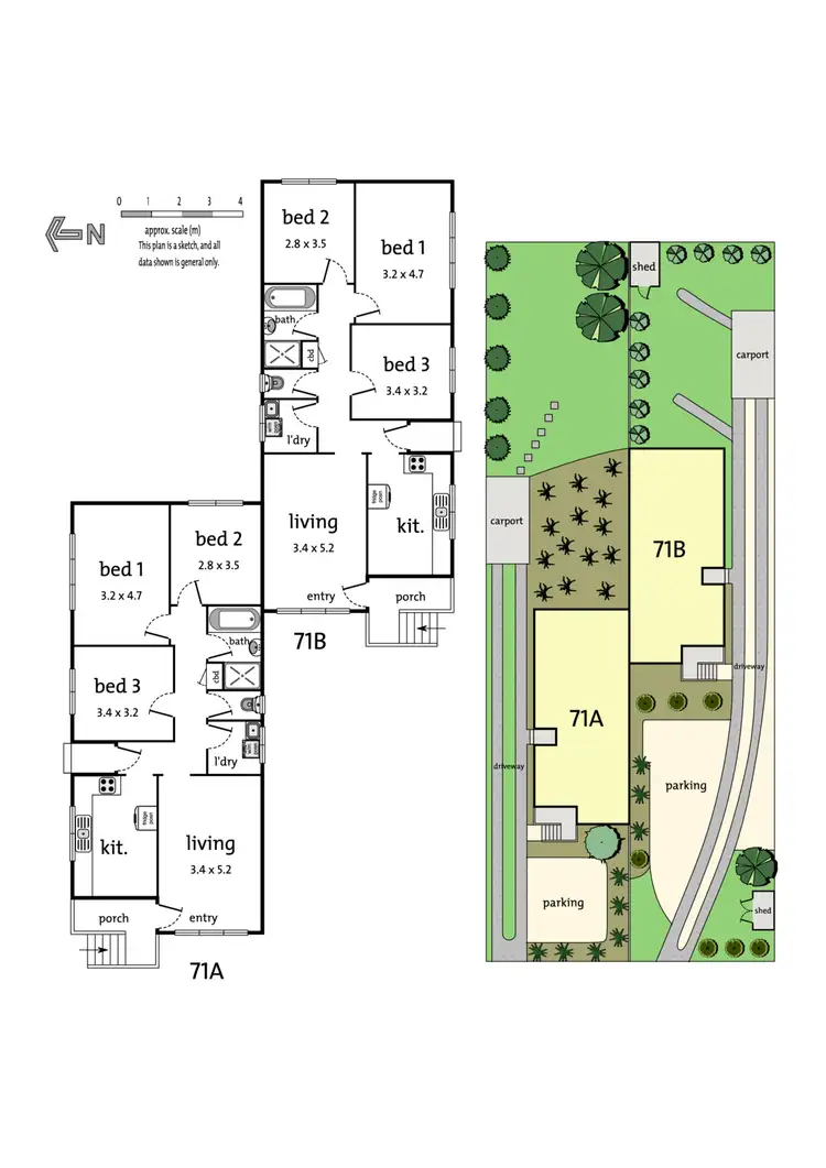 Floorplan of Homely house listing, 71A & 71B Wantirna Road, Ringwood VIC 3134