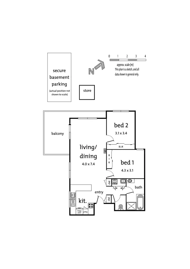 Floorplan of Homely apartment listing, 204/296 Mt Dandenong Road, Croydon VIC 3136